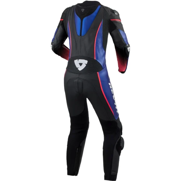 Revit Xena 4 Ladies 1-Piece Leather Suit Black/Blue
