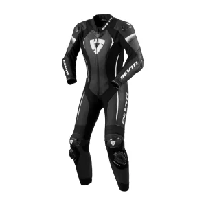 Revit Xena 4 Ladies 1-Piece Leather Suit Black/White