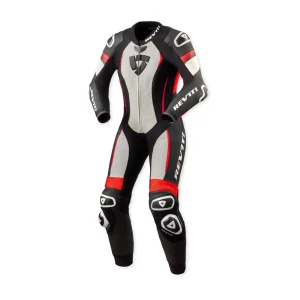 Revit Xena 4 Ladies 1-Piece Leather Suit Red/White