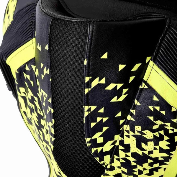 RST Pro Series D3O Airbag Perforated 1-Piece Leather Suit Black/Neon Yellow