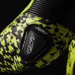 RST Pro Series D3O Airbag Perforated 1-Piece Leather Suit Black/Neon Yellow