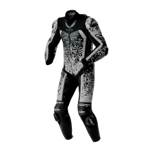 RST Pro Series D3O Airbag Perforated 1-Piece Leather Suit Black/Silver