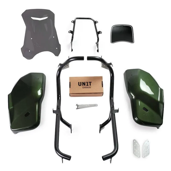 Unit Garage Dual Scrambler Kit Triumph Scrambler 1200 XC/XE 19-20 Gloss Brooklands Green
