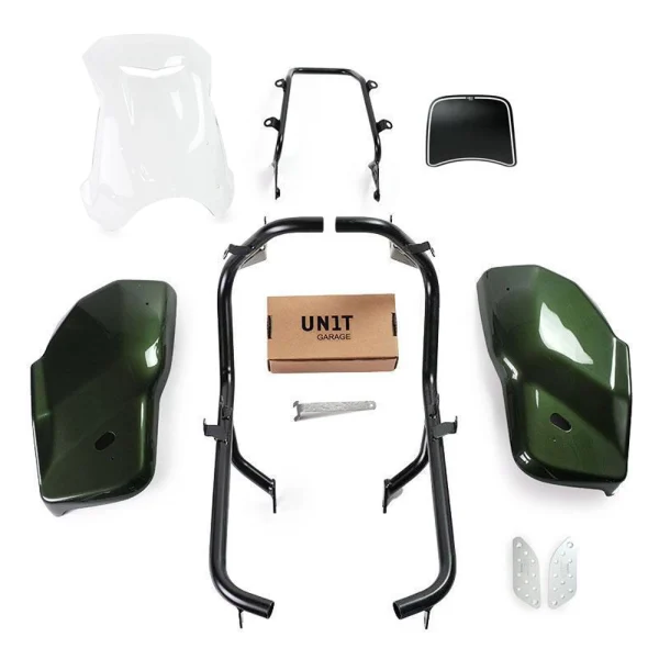 Unit Garage Dual Scrambler Kit Triumph Scrambler 1200 XC/XE 19-20 Gloss Brooklands Green
