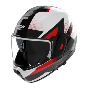 Nolan N120-1 Ciclone Helmet Black/White/Red, Motoee.com