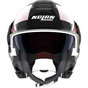 Nolan N120-1 Ciclone Helmet Black/White/Red, Motoee.com