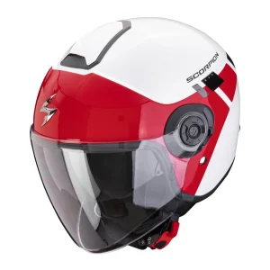 Scorpion Exo-City II Mall Jet Helmet White/Red