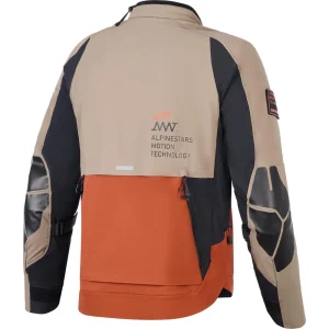 Alpinestars AMT-8 Stretch Drystar XF Waterproof Jacket Black/Brown/Orange, Motoee.com