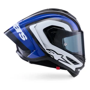 Alpinestars Supertech R10 Arius Helmet Black/White/Blue, Motoee.com
