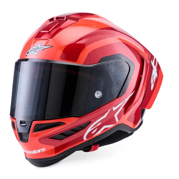Alpinestars Supertech R10 Arius шлем интеграл красный/белый/чёрный