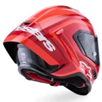 Alpinestars Supertech R10 Arius шлем интеграл красный/белый/чёрный