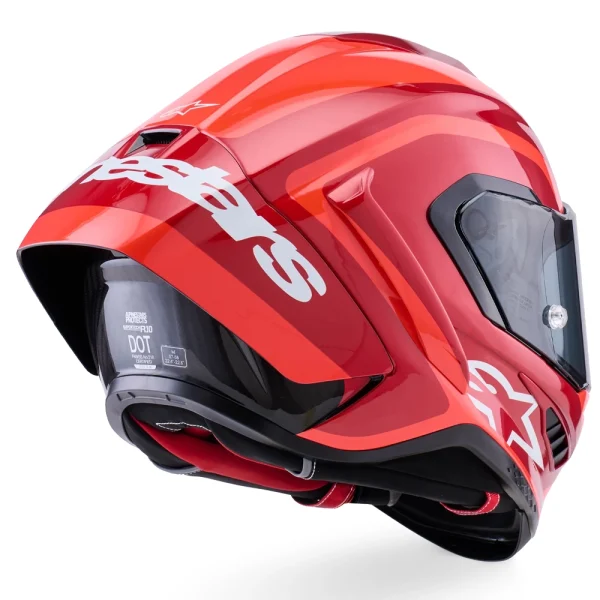 Alpinestars Supertech R10 Arius шлем интеграл красный/белый/чёрный