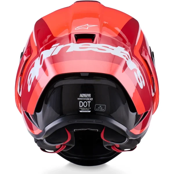 Alpinestars Supertech R10 Arius шлем интеграл красный/белый/чёрный