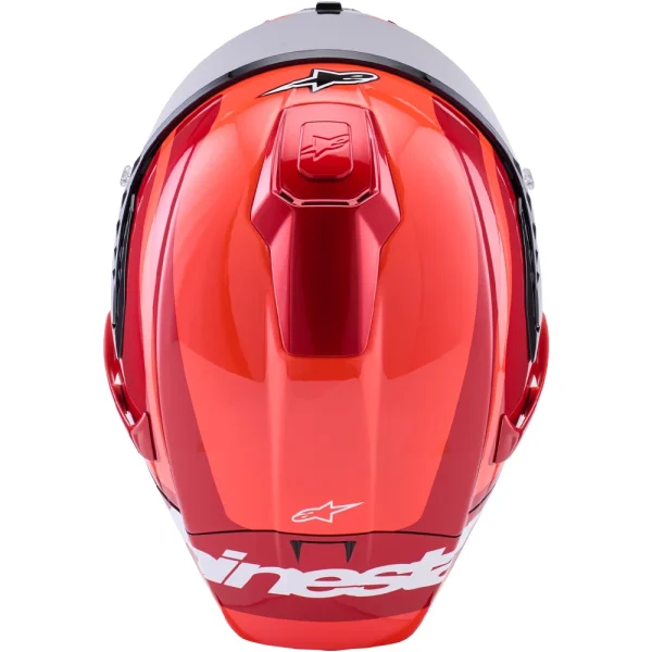 Alpinestars Supertech R10 Arius шлем интеграл красный/белый/чёрный