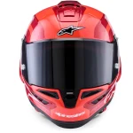 Alpinestars Supertech R10 Arius шлем интеграл красный/белый/чёрный