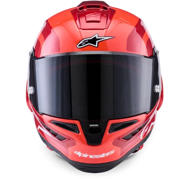 Alpinestars Supertech R10 Arius шлем интеграл красный/белый/чёрный