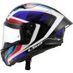 LS2 FF805 Thunder GP Raute Carbon White/Blue/Red