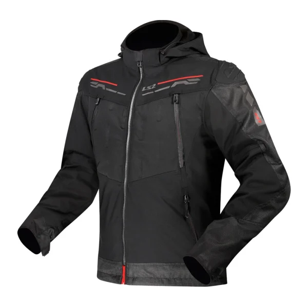 LS2 Zirconium Waterproof Jacket Black/Red