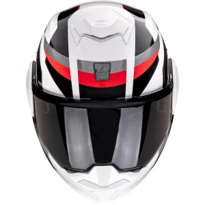Scorpion EXO-TECH Evo Pro Acuti Helmet White/Black/Red, Motoee.com