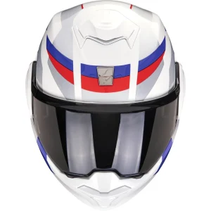 Scorpion EXO-TECH Evo Pro Acuti Helmet White/Blue/Red, Motoee.com