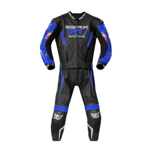 Berik Finthal 2-Piece Leather Suit Black/White/Blue