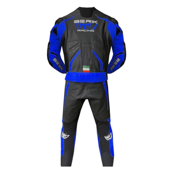 Berik Finthal 2-Piece Leather Suit Black/White/Blue