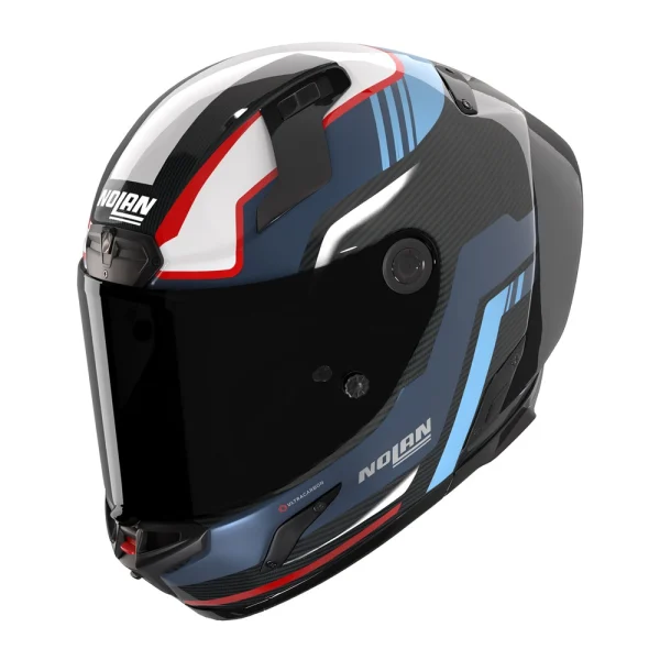 Nolan X-804 RS Ultra Carbon Piega Helmet Blue/Red