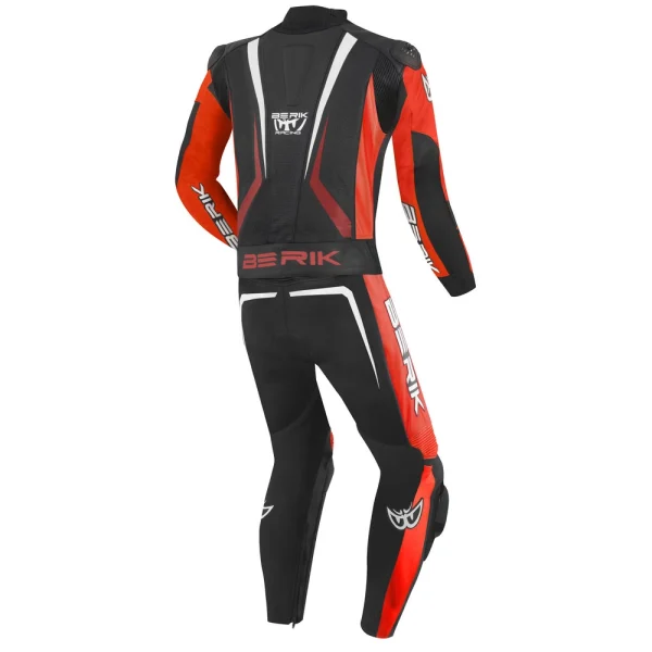 Berik Absolute GP2 2-Piece Leather Suit Black/Neon Red/White