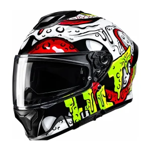 HJC C71 Squeeze Helmet White/Green/Red