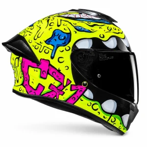 HJC C71 Squeeze Helmet Yellow/Pink, Motoee.com