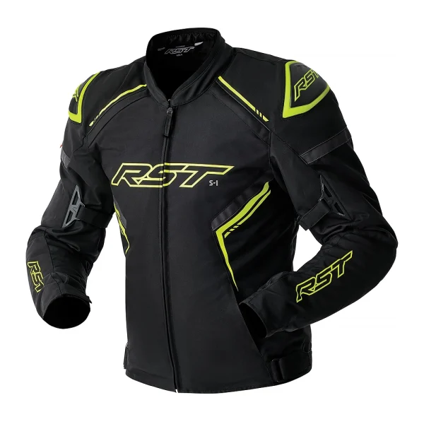 RST S1 D3O Waterproof Jacket Black/Neon Yellow