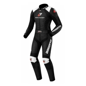 Bogotto Losail 2-Piece Ladies Leather Suit Black/White