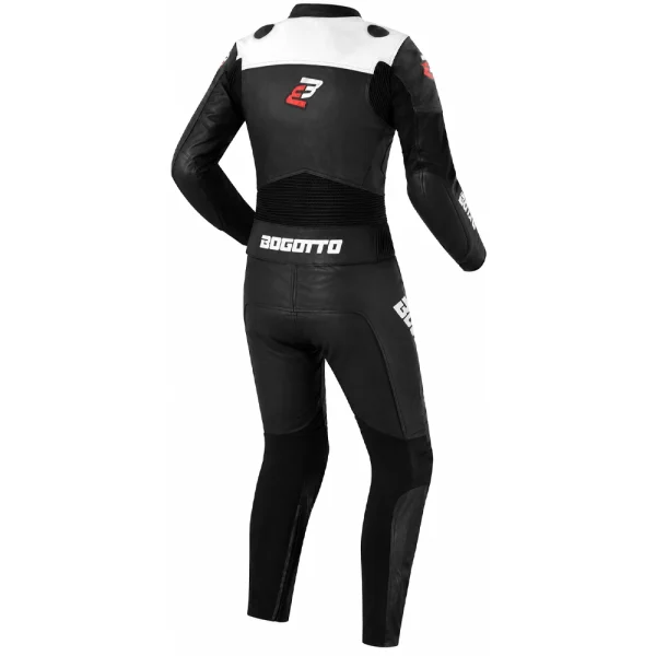 Bogotto Losail 2-Piece Ladies Leather Suit Black/White