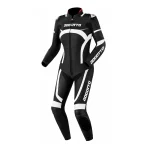 Bogotto Misano 2-Piece Ladies Leather Suit Black/White