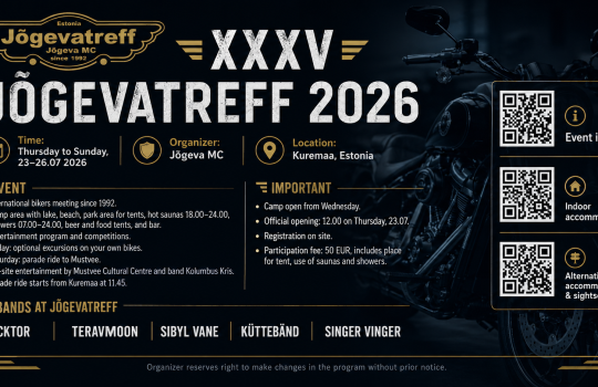 XXXV JÕGEVATREFF 2026 – Estonia's Legendary International Motorcycle Rally, Motoee.com