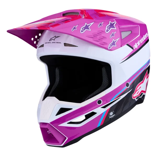 Alpinestars S-M3 Falcon MX Helmet Purple/White