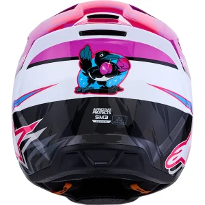 Alpinestars S-M3 Falcon MX Helmet Purple/White, Motoee.com