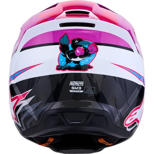 Alpinestars S-M3 Falcon MX Helmet Purple/White