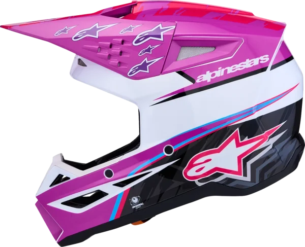 Alpinestars S-M3 Falcon MX Helmet Purple/White