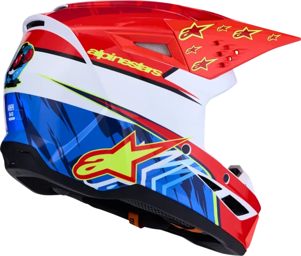 Alpinestars S-M3 Falcon MX Helmet Red/White/Blue