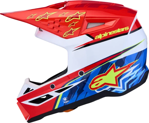Alpinestars S-M3 Falcon MX Helmet Red/White/Blue
