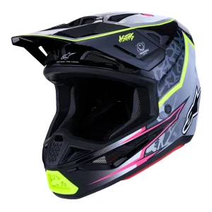Alpinestars S-M7 Blaster Helmet Black/Grey/Yellow