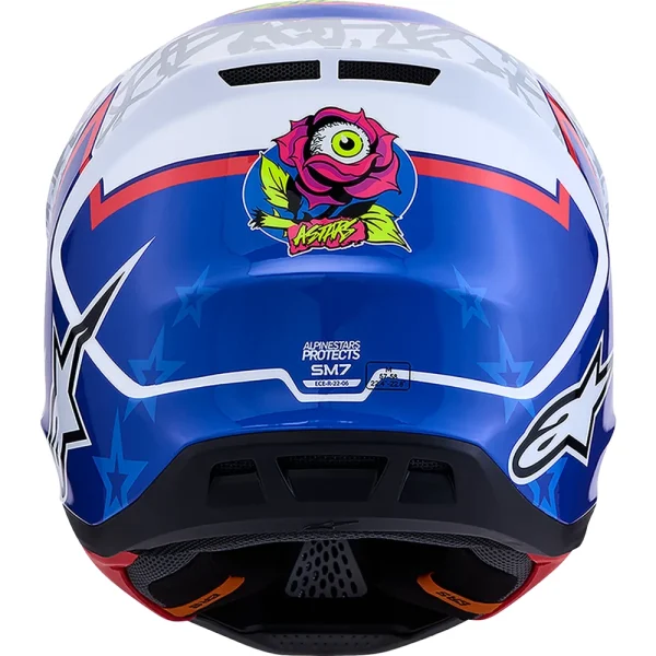 Alpinestars S-M7 Blaster Helmet White/Blue/Red Glossy