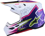Alpinestars S-M7 Blaster MX Helmet White/Pink/Purple