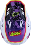 Alpinestars S-M7 Blaster MX Helmet White/Pink/Purple