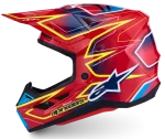 Alpinestars S-M7 Cast MX Helmet Red/Yellow/Blue