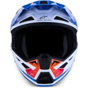 Alpinestars S-M7 Core MX Helmet White/Blue/Orange, Motoee.com