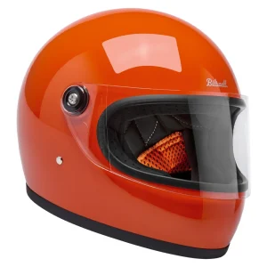 Biltwell Gringo S Helmet Gloss Hazard Orange, Motoee.com