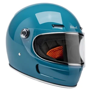 Biltwell Gringo SV Helmet Gloss Atlantic Teal, Motoee.com