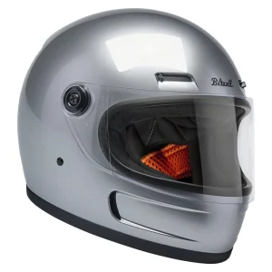 Biltwell Gringo SV Helmet Gloss Silver, Motoee.com